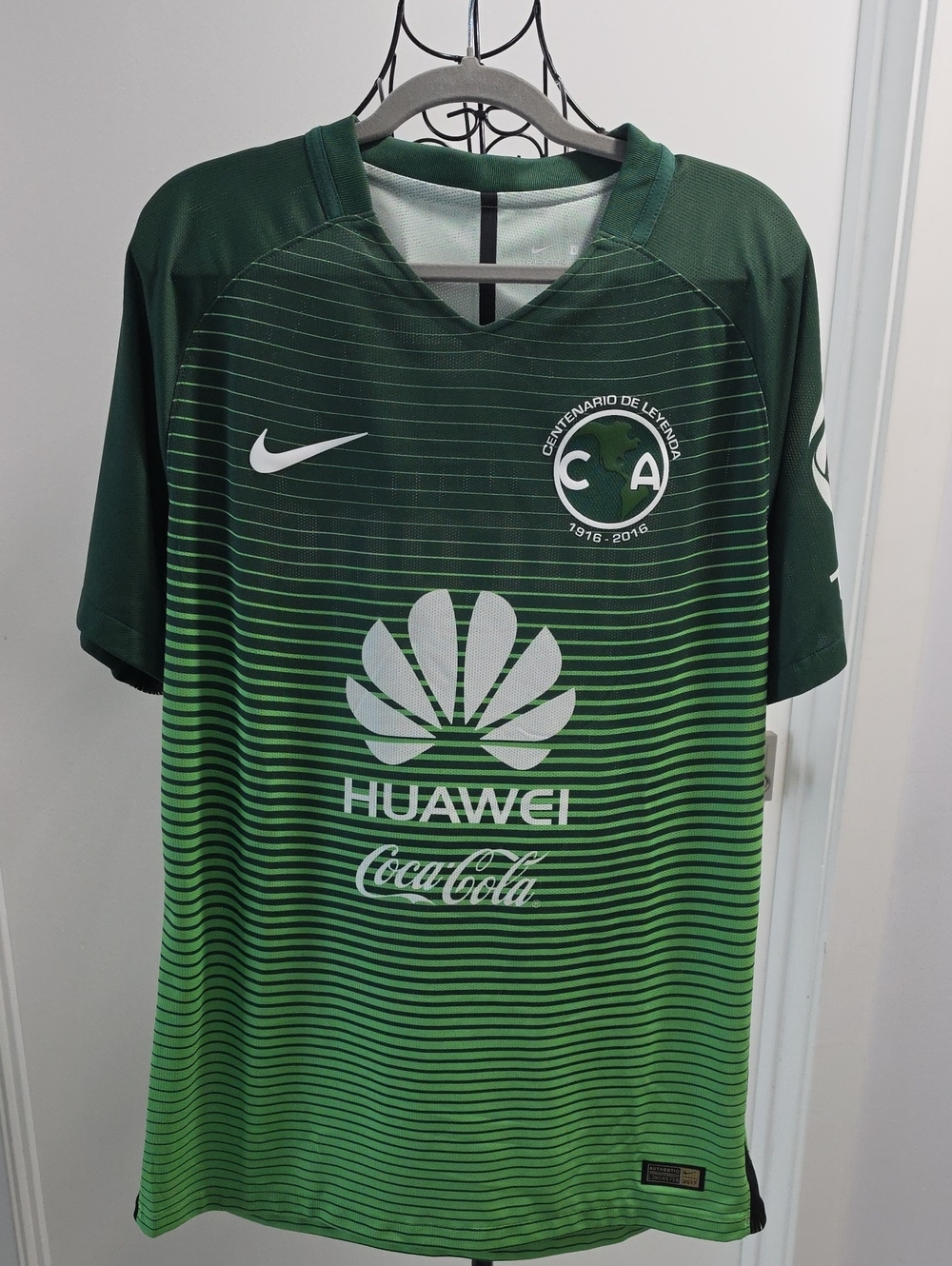 Nike Green Gradient Soccer Jersey with White Logos
